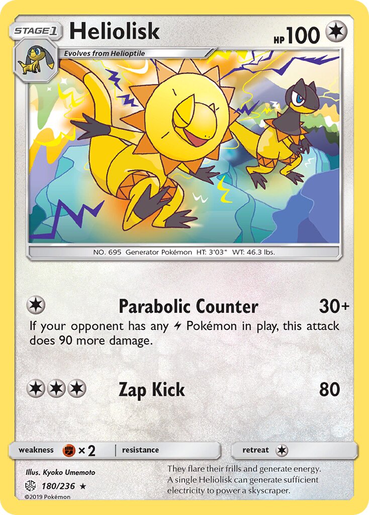 Heliolisk 180/271 — Cosmic Eclipse (English Pokémon TCG card)