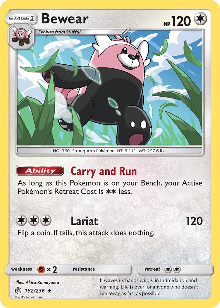 Bewear 182/271 — Cosmic Eclipse (English Pokémon TCG card)