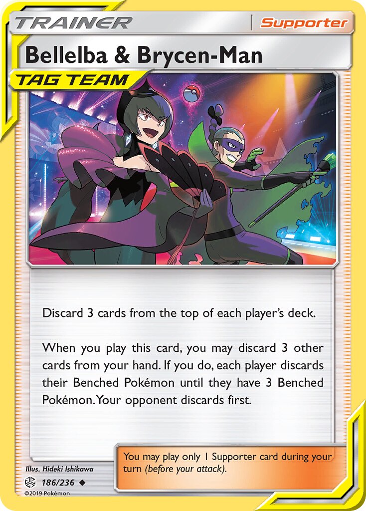 Bellelba & Brycen-Man 186/271 — Cosmic Eclipse (English Pokémon TCG card)