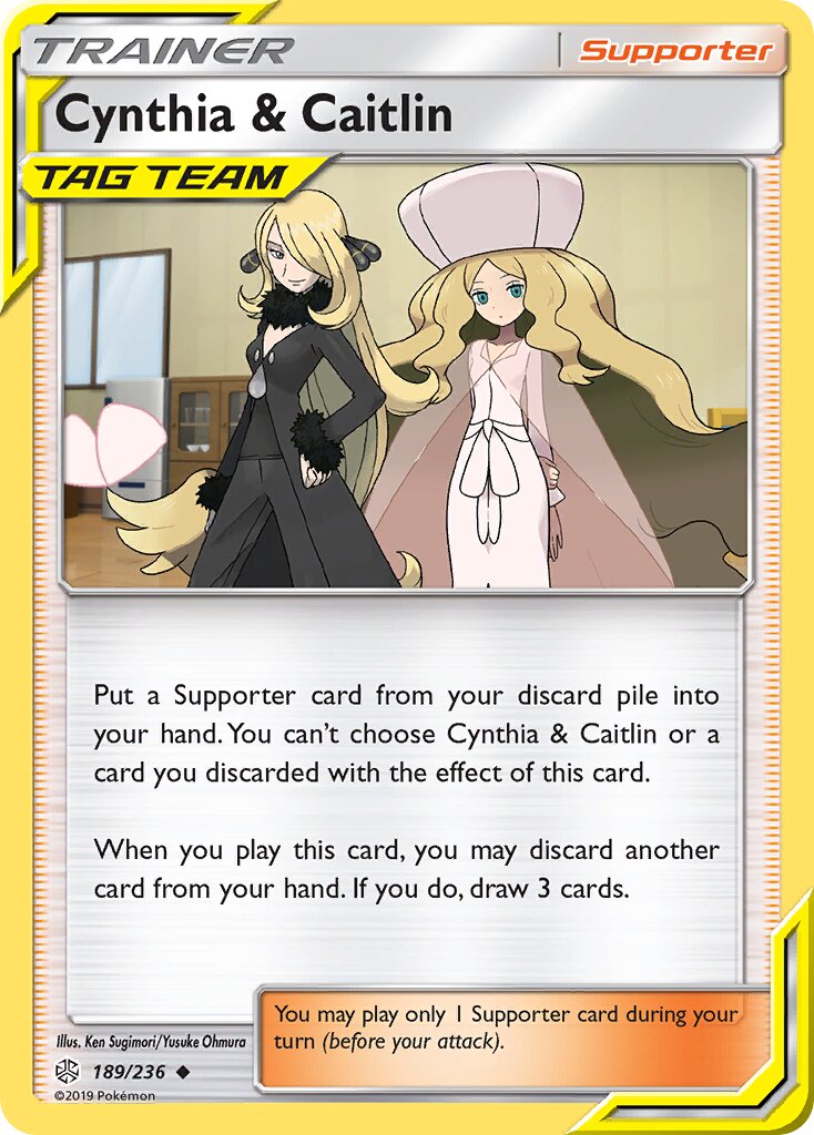 Cynthia & Caitlin 189/271 — Cosmic Eclipse (English Pokémon TCG card)