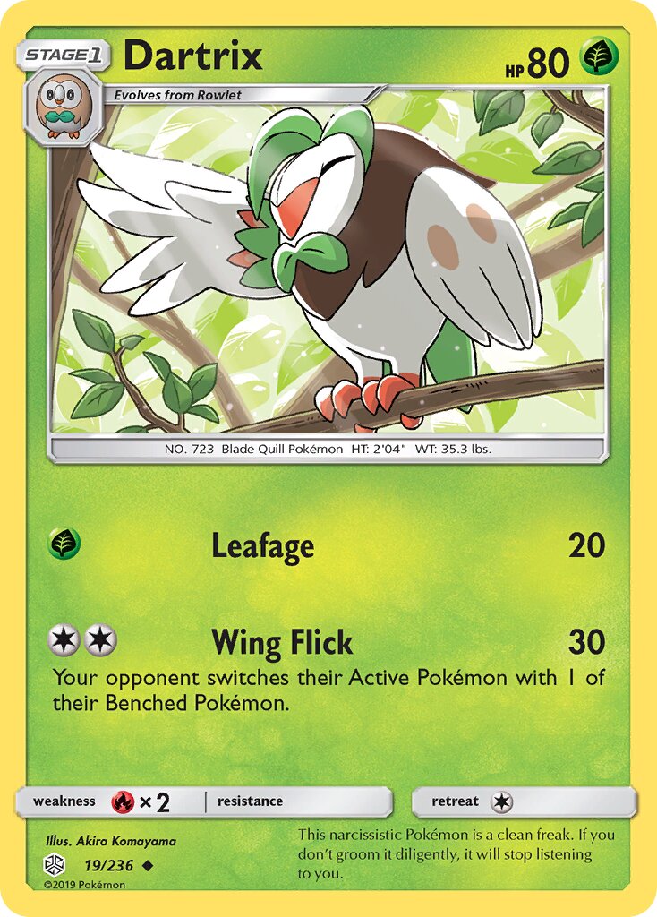 Dartrix 019/271 — Cosmic Eclipse (English Pokémon TCG card)