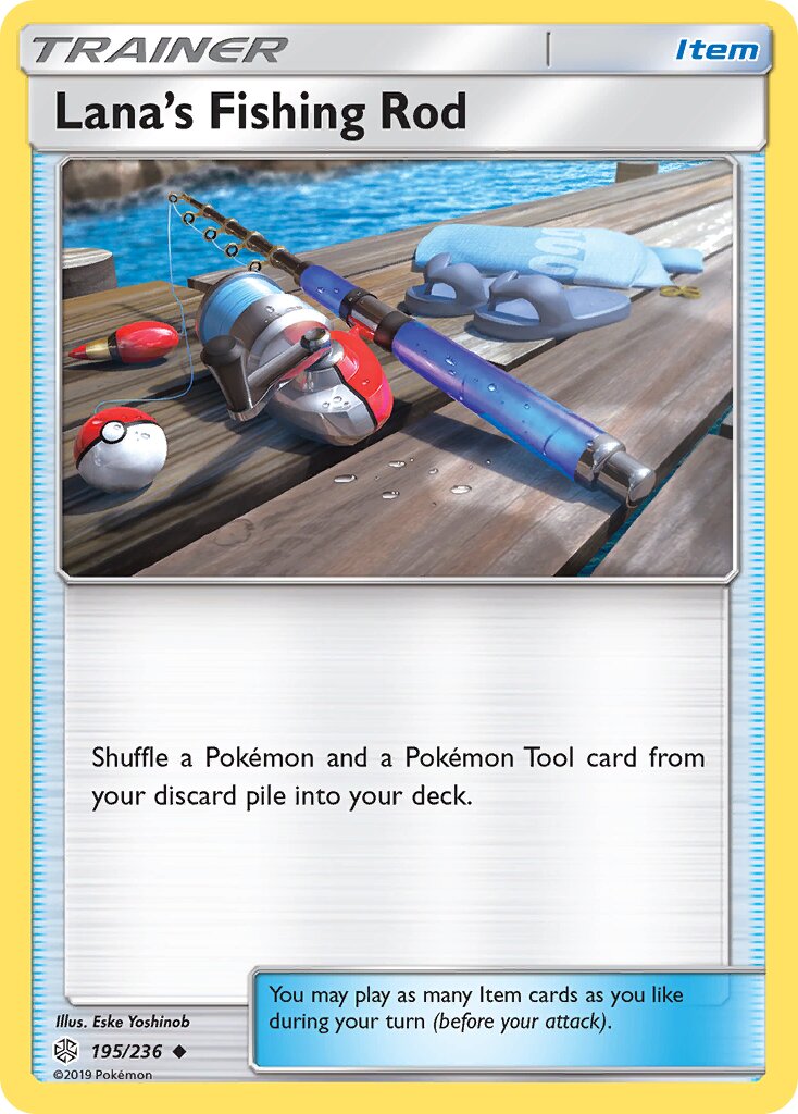 Lana's Fishing Rod 195/271 — Cosmic Eclipse (English Pokémon TCG card)