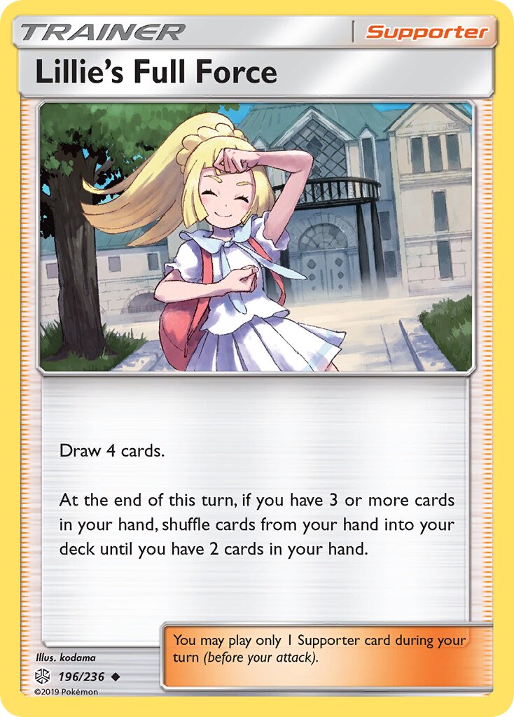 Lillie's Full Force 196/271 — Cosmic Eclipse (English Pokémon TCG card)