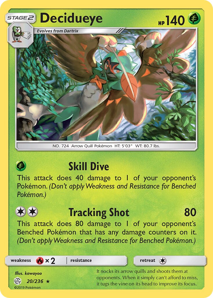 Decidueye 020/271 — Cosmic Eclipse (English Pokémon TCG card)