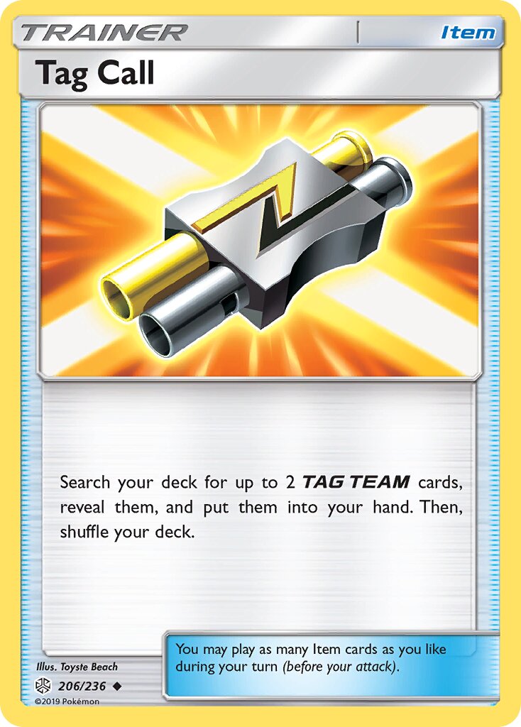 Tag Call 206/271 — Cosmic Eclipse (English Pokémon TCG card)