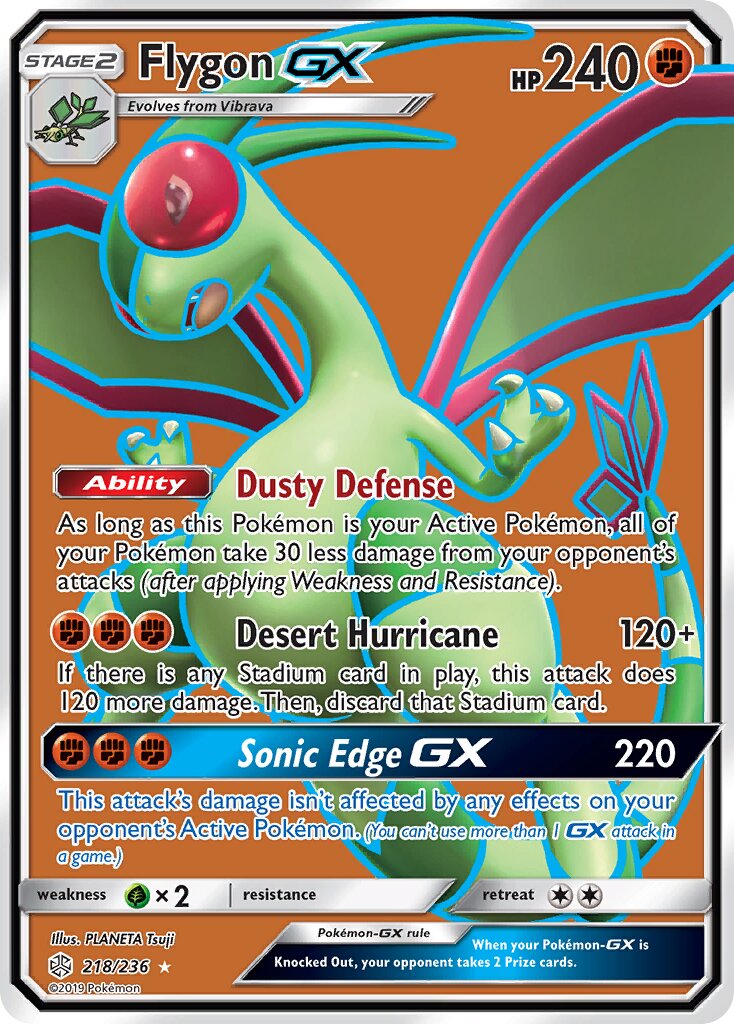 Flygon-GX 218/271 — Cosmic Eclipse (English Pokémon TCG card)