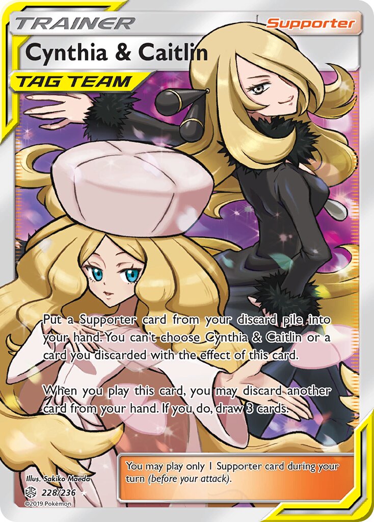 Cynthia & Caitlin 228/271 — Cosmic Eclipse (English Pokémon TCG card)