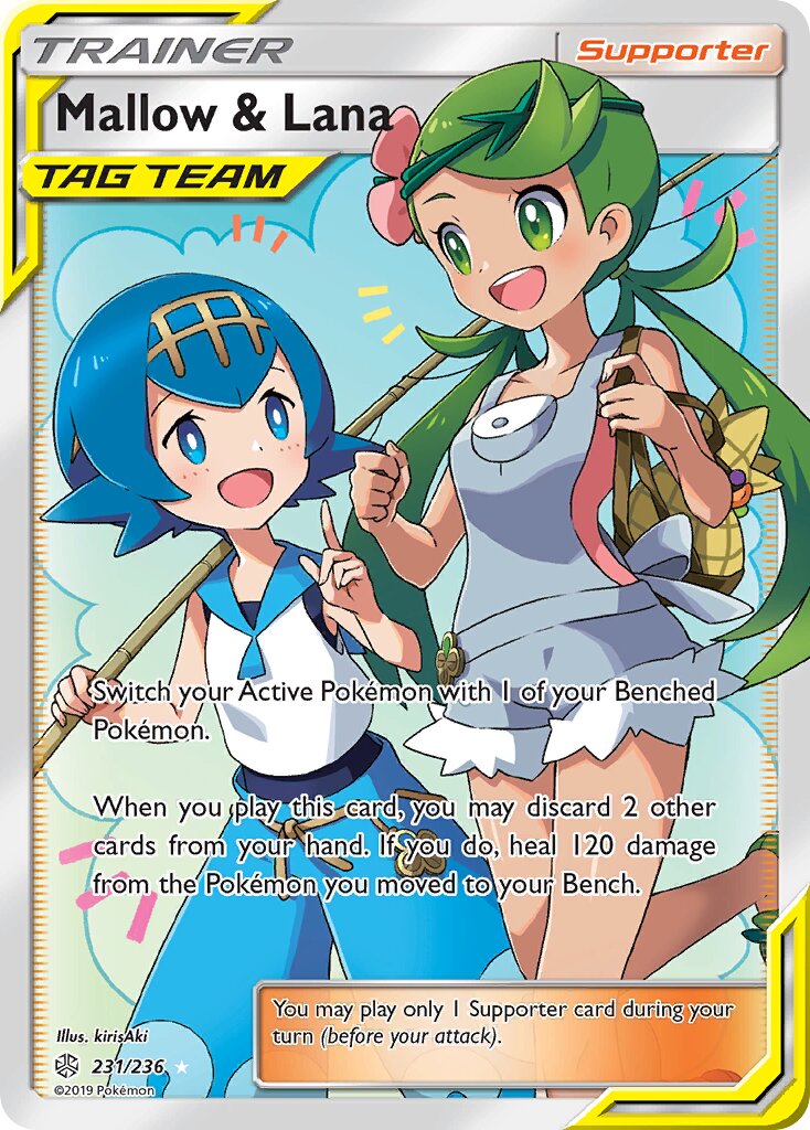 Mallow & Lana 231/271 — Cosmic Eclipse (English Pokémon TCG card)