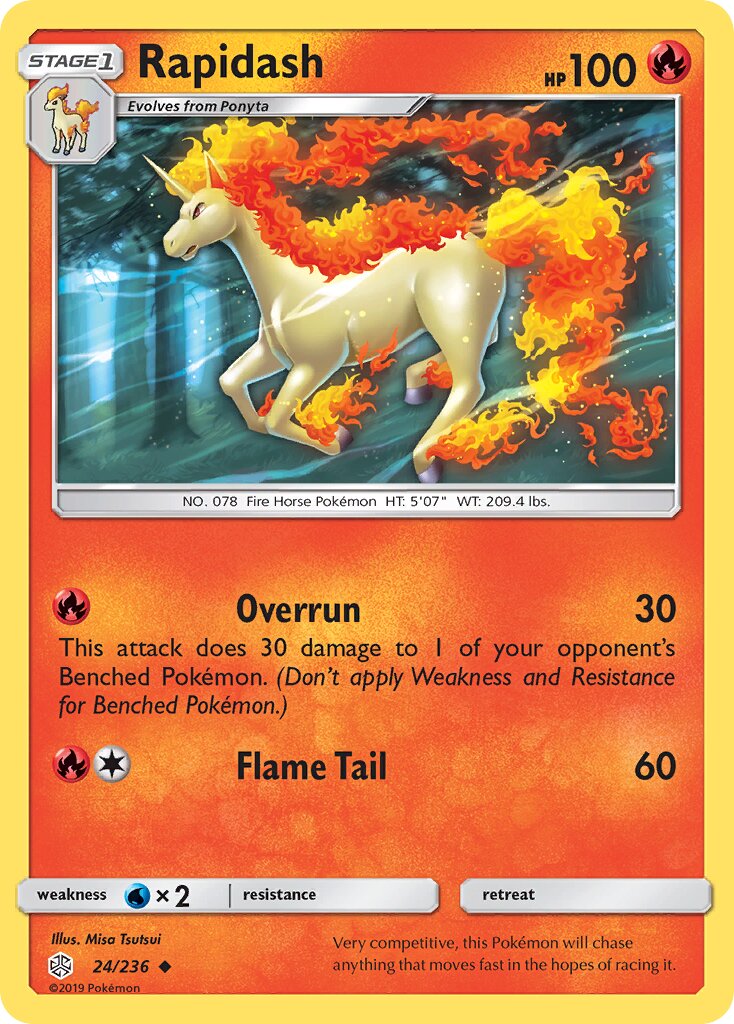 Rapidash 024/271 — Cosmic Eclipse (English Pokémon TCG card)