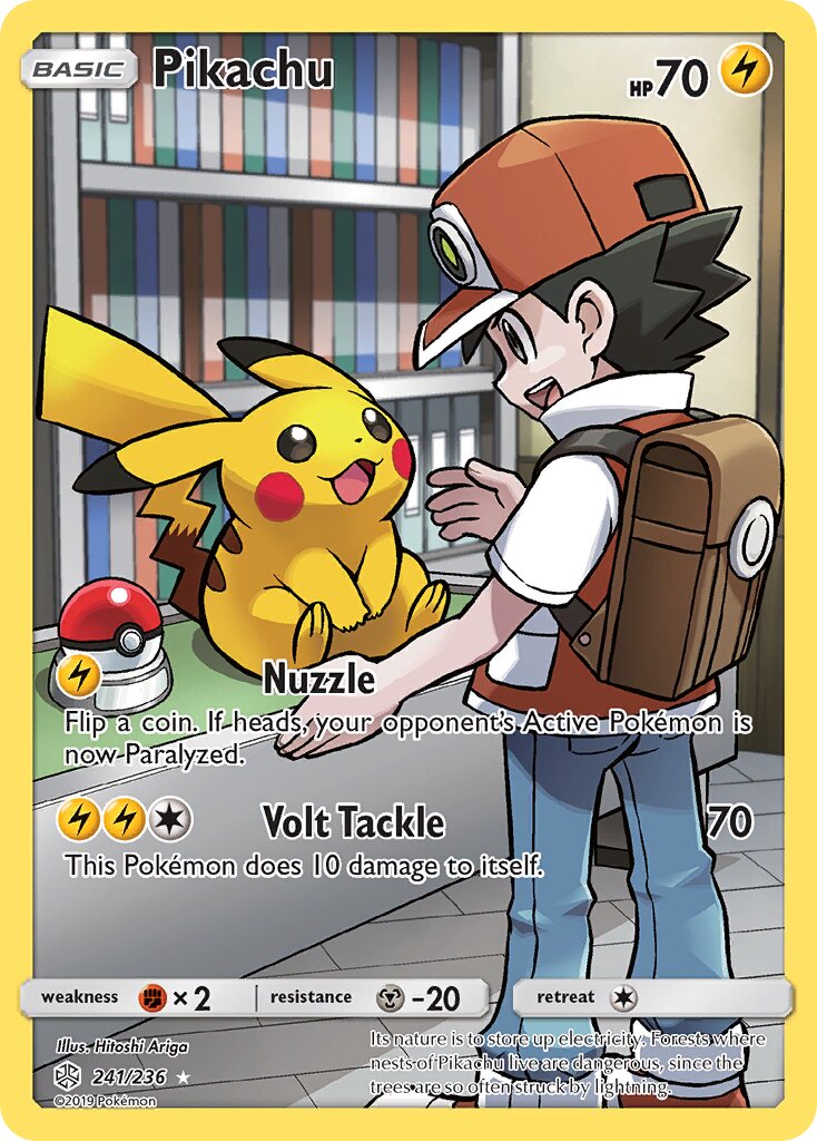 Pikachu 241/271 — Cosmic Eclipse (English Pokémon TCG card)