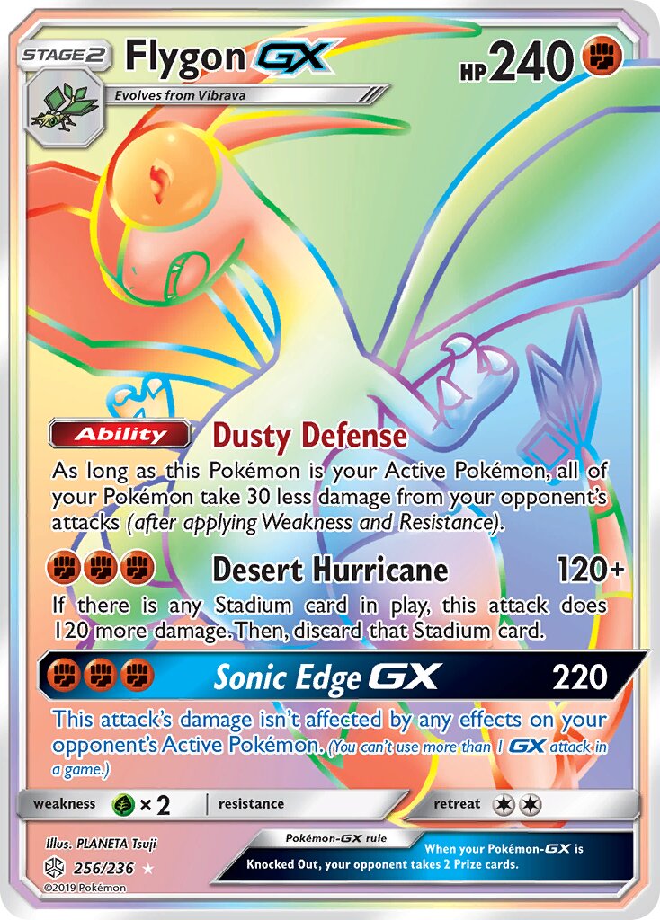 Flygon-GX 256/271 — Cosmic Eclipse (English Pokémon TCG card)