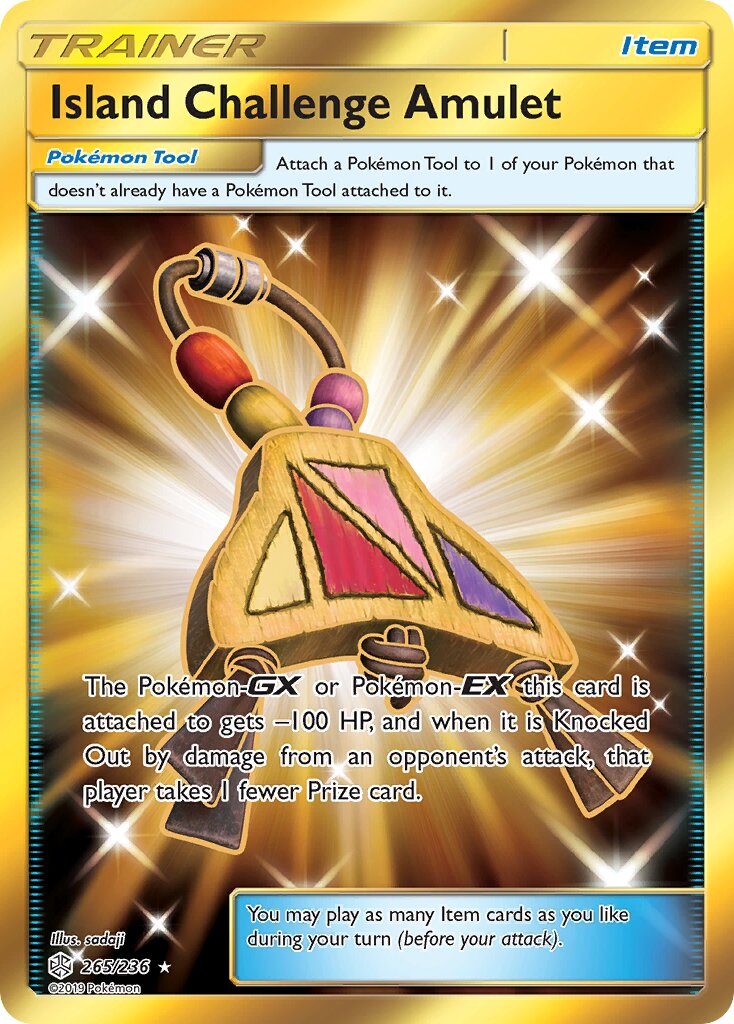 Island Challenge Amulet 265/271 — Cosmic Eclipse (English Pokémon TCG card)