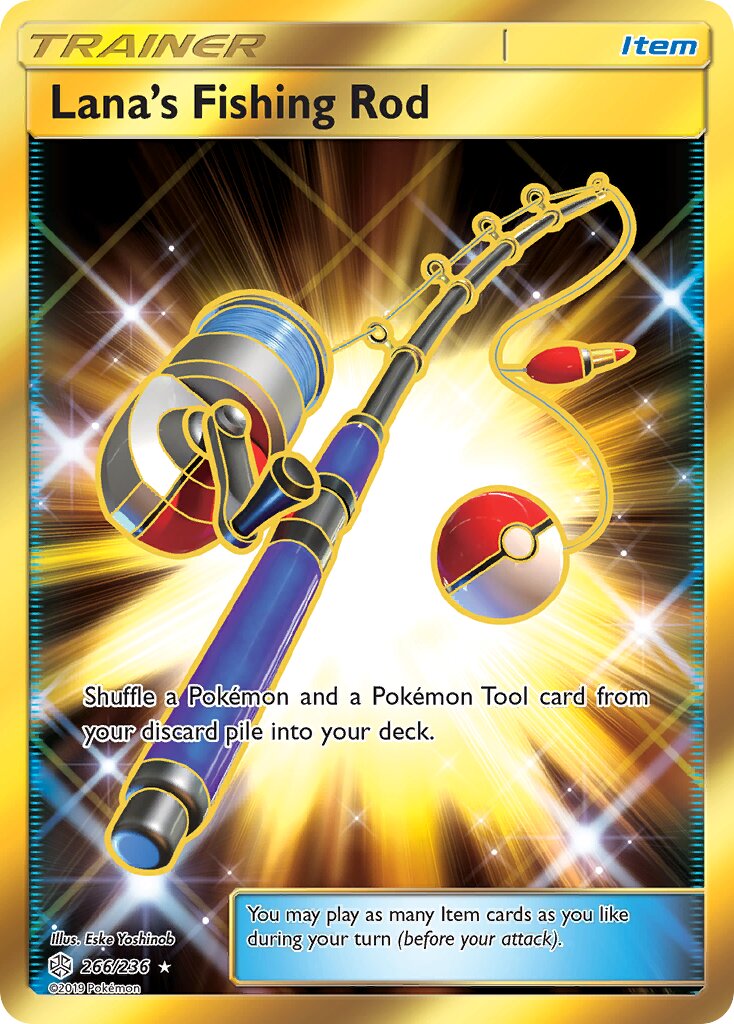 Lana's Fishing Rod 266/271 — Cosmic Eclipse (English Pokémon TCG card)