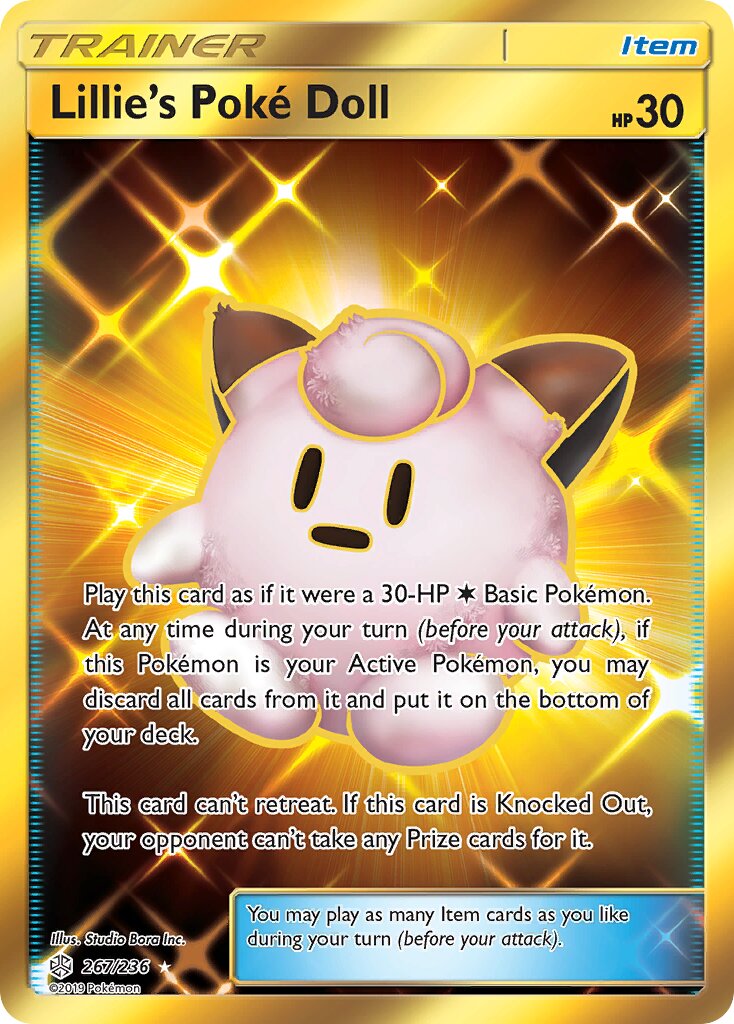 Lillie's Poké Doll 267/271 — Cosmic Eclipse (English Pokémon TCG card)