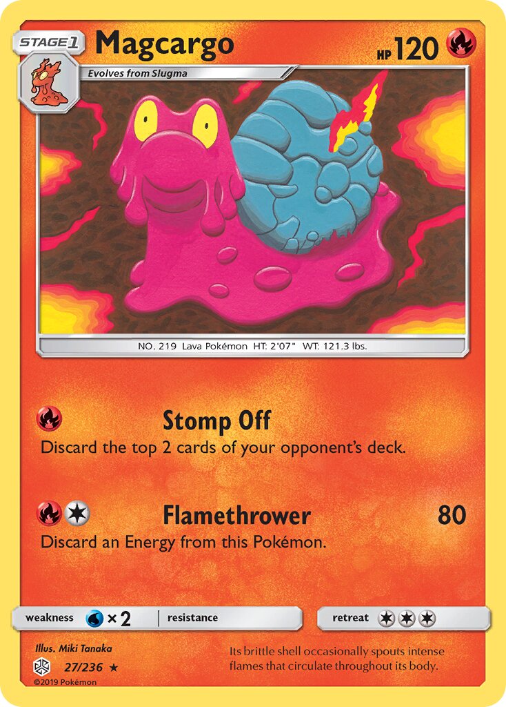 Magcargo 027/271 — Cosmic Eclipse (English Pokémon TCG card)