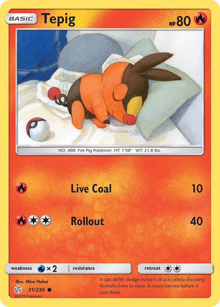 Tepig 031/271 — Cosmic Eclipse (English Pokémon TCG card)