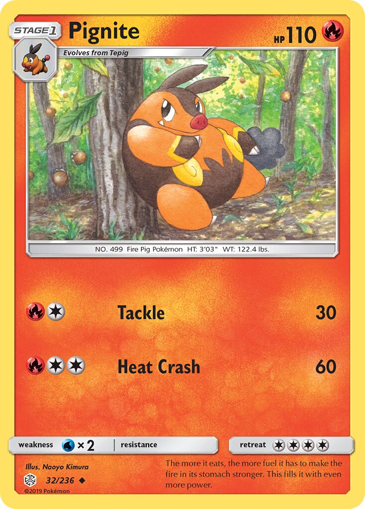 Pignite 032/271 — Cosmic Eclipse (English Pokémon TCG card)