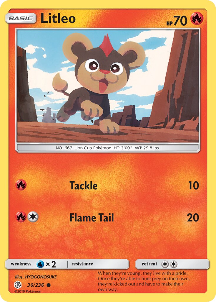 Litleo 036/271 — Cosmic Eclipse (English Pokémon TCG card)