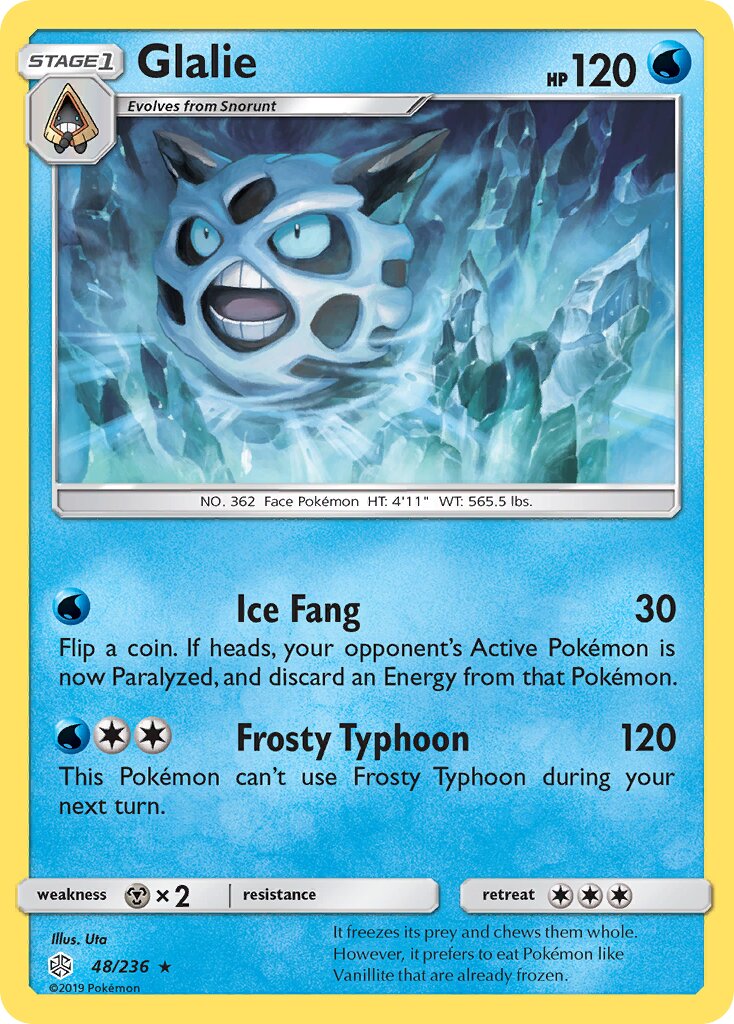 Glalie 048/271 — Cosmic Eclipse (English Pokémon TCG card)