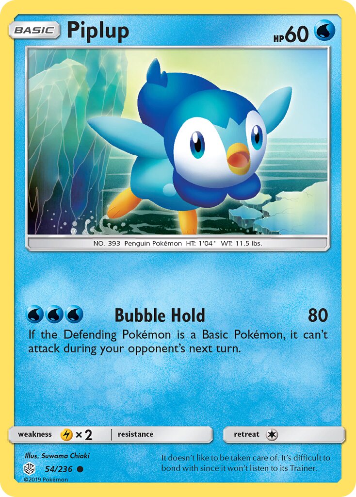 Piplup 054/271 — Cosmic Eclipse (English Pokémon TCG card)