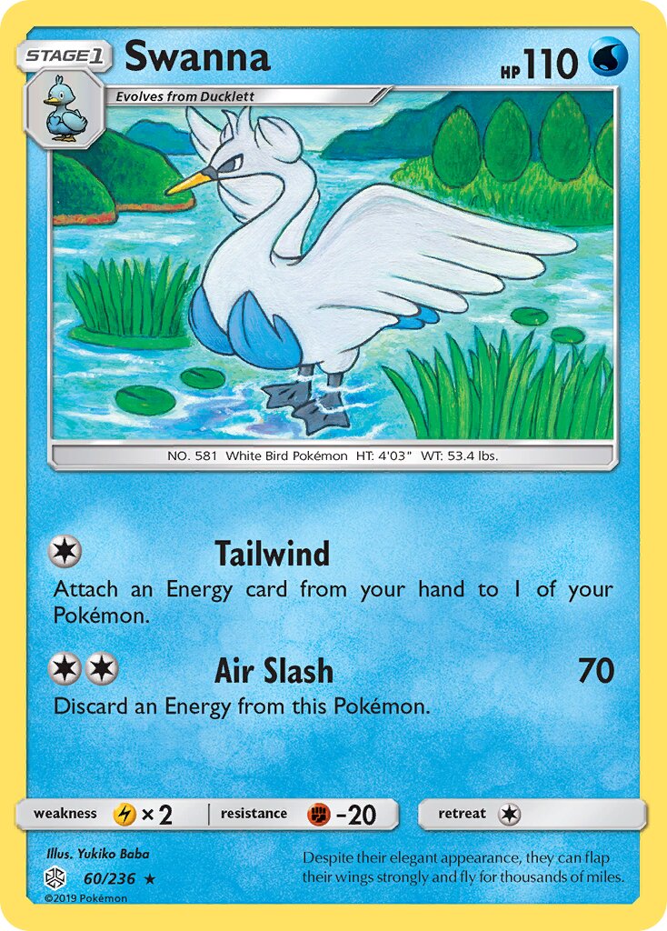 Swanna 060/271 — Cosmic Eclipse (English Pokémon TCG card)