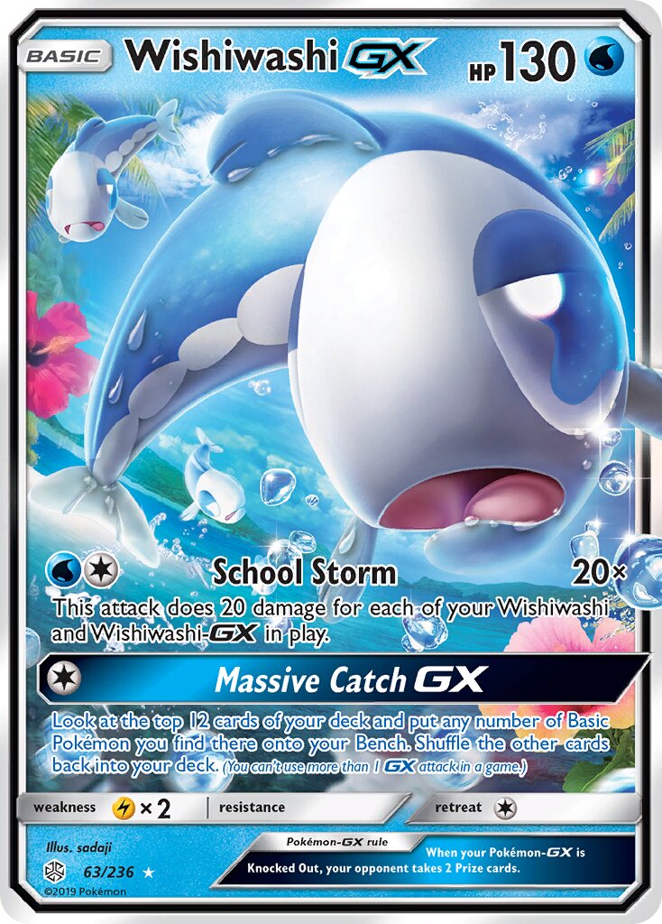 Wishiwashi-GX 063/271 — Cosmic Eclipse (English Pokémon TCG card)