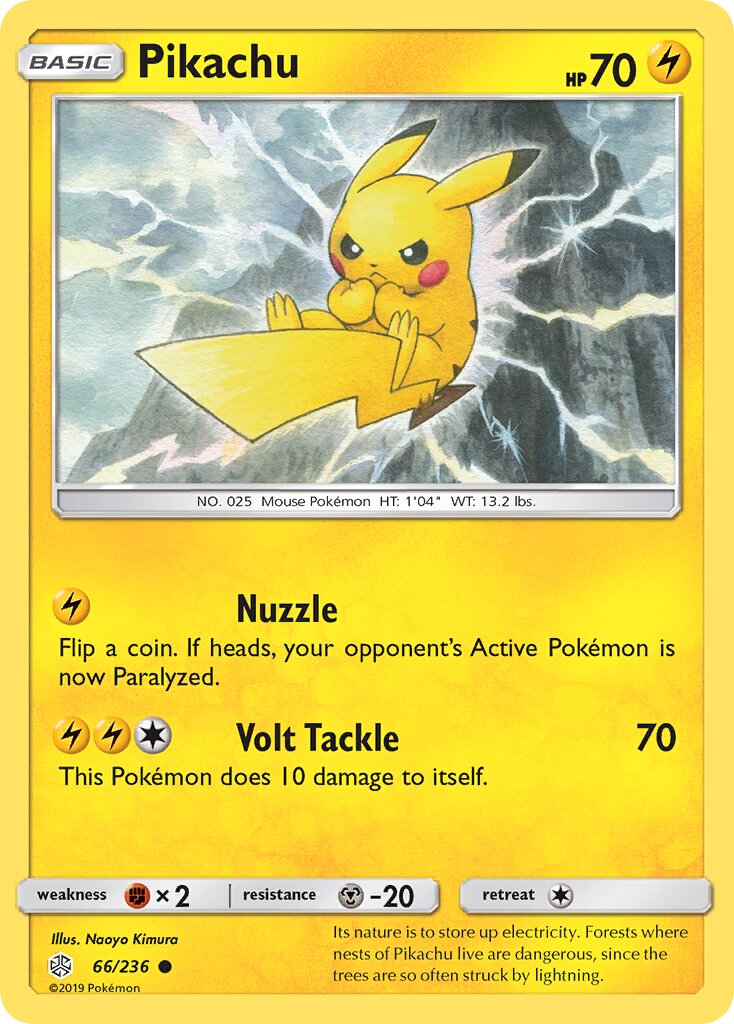 Pikachu 066/271 — Cosmic Eclipse (English Pokémon TCG card)