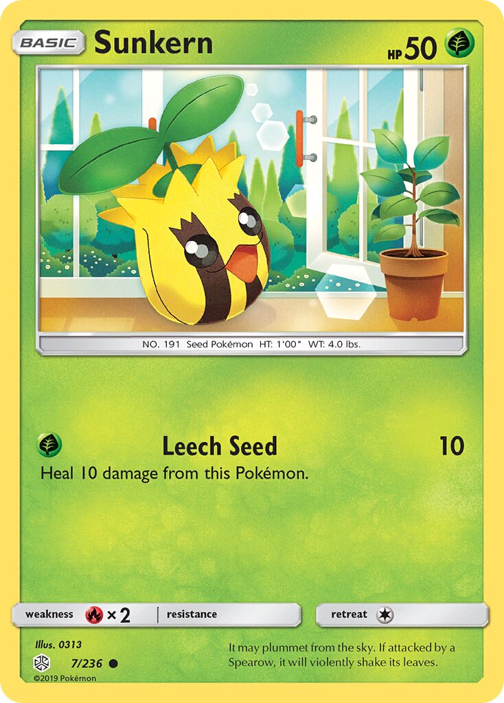 Sunkern 007/271 — Cosmic Eclipse (English Pokémon TCG card)