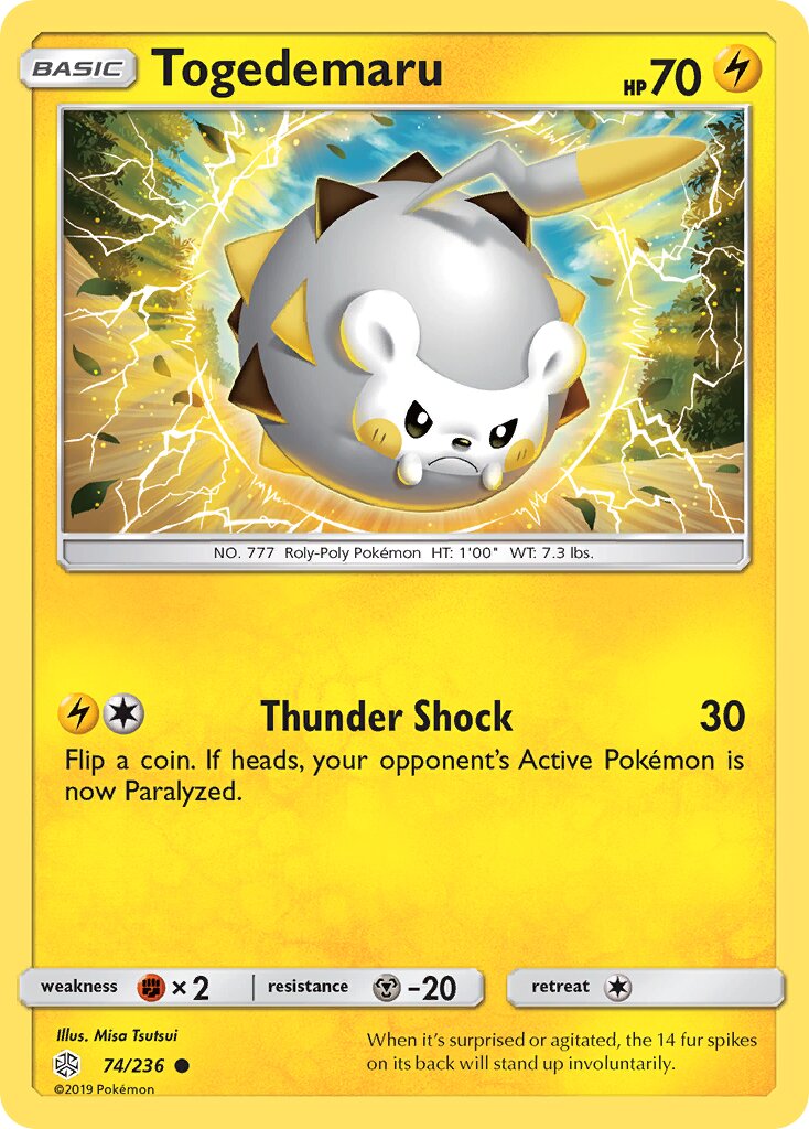 Togedemaru 074/271 — Cosmic Eclipse (English Pokémon TCG card)