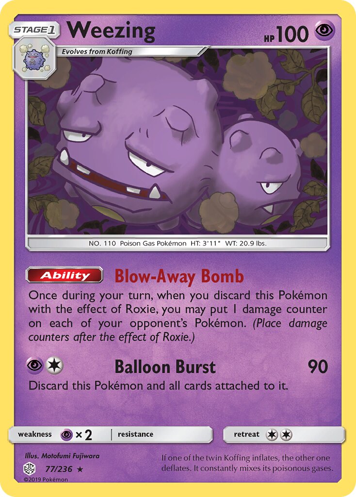 Weezing 077/271 — Cosmic Eclipse (English Pokémon TCG card)