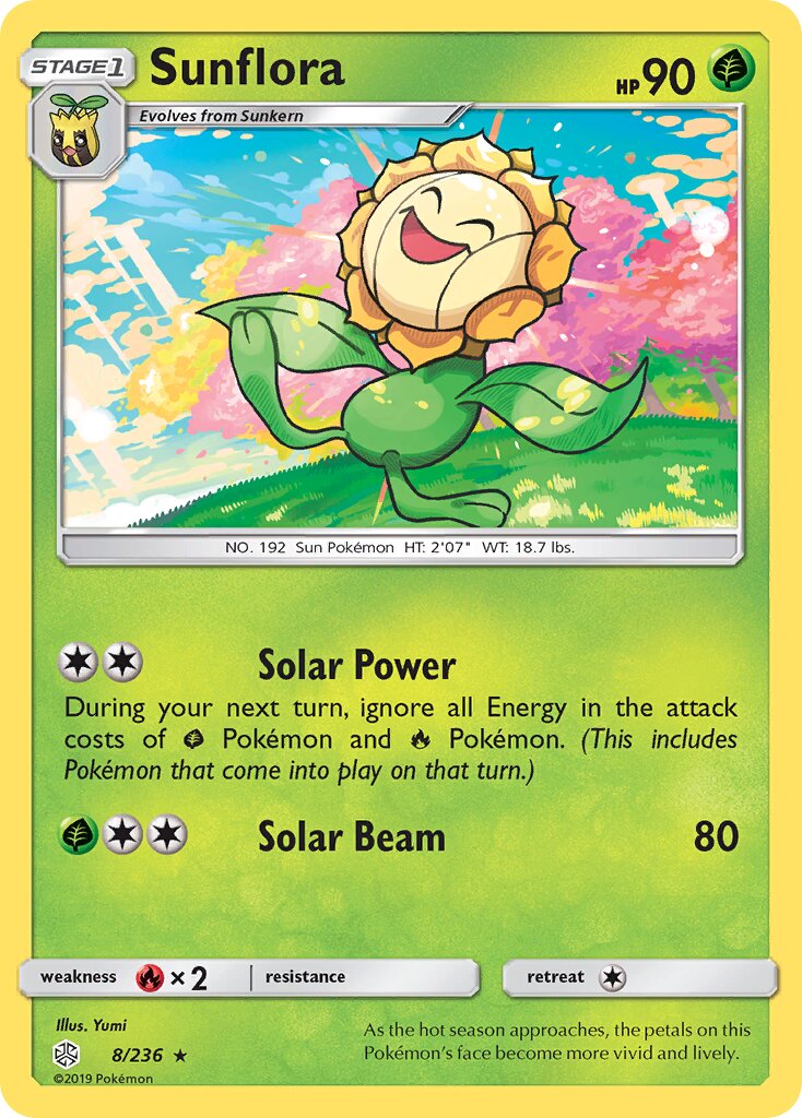 Sunflora 008/271 — Cosmic Eclipse (English Pokémon TCG card)