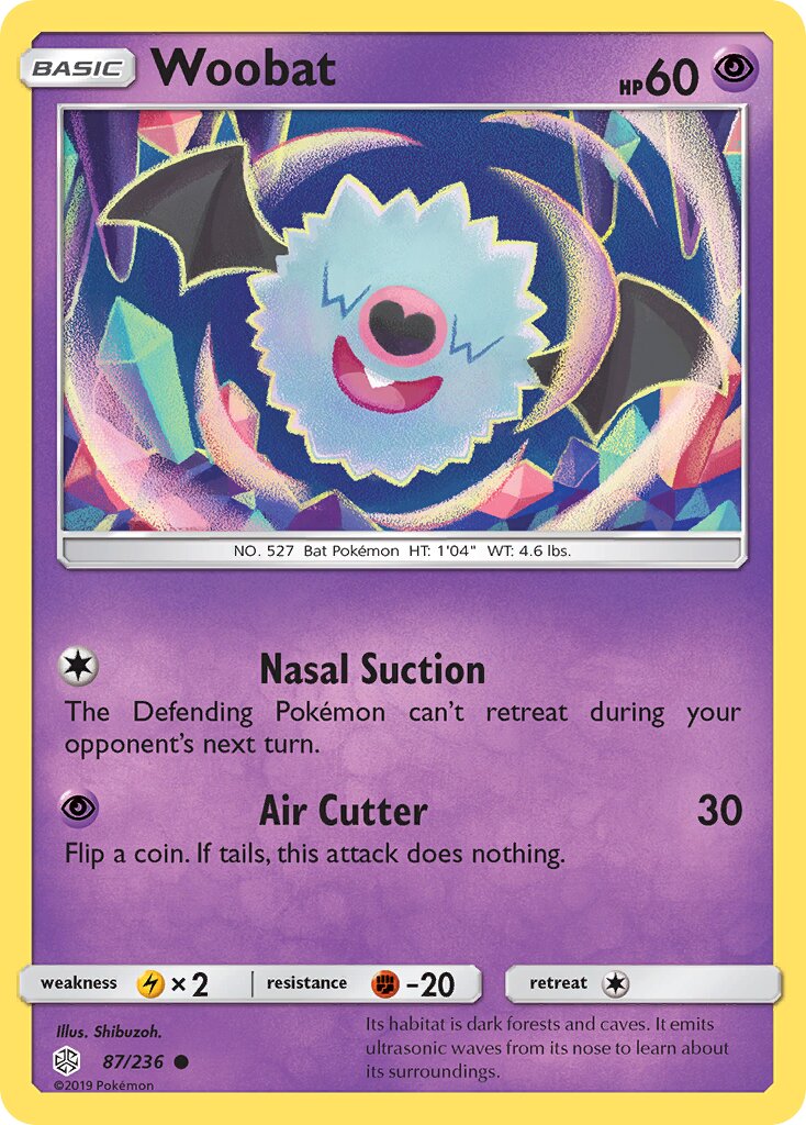 Woobat 087/271 — Cosmic Eclipse (English Pokémon TCG card)