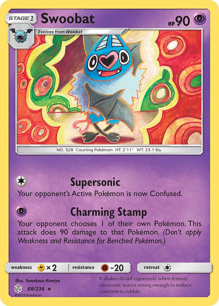 Swoobat 088/271 — Cosmic Eclipse (English Pokémon TCG card)