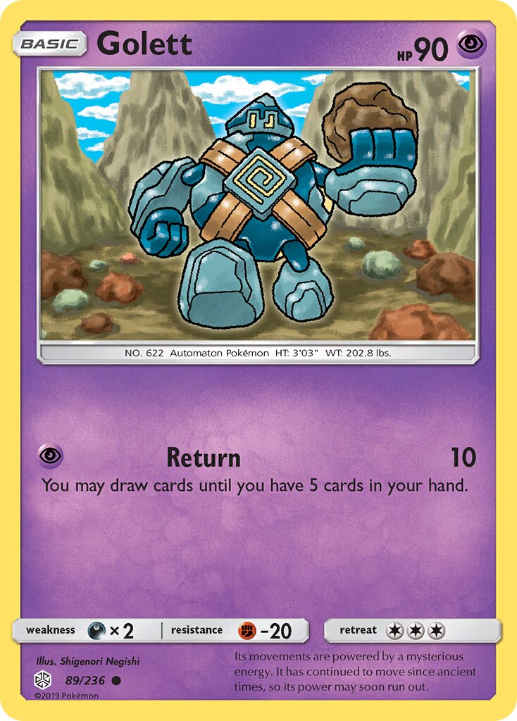 Golett 089/271 — Cosmic Eclipse (English Pokémon TCG card)
