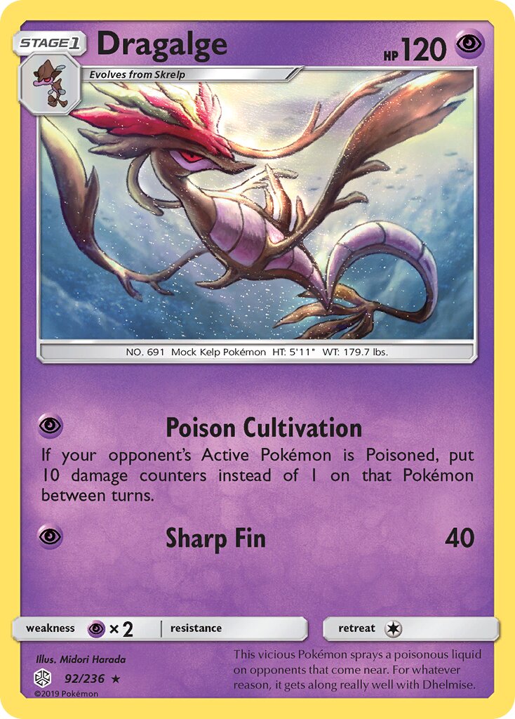 Dragalge 092/271 — Cosmic Eclipse (English Pokémon TCG card)