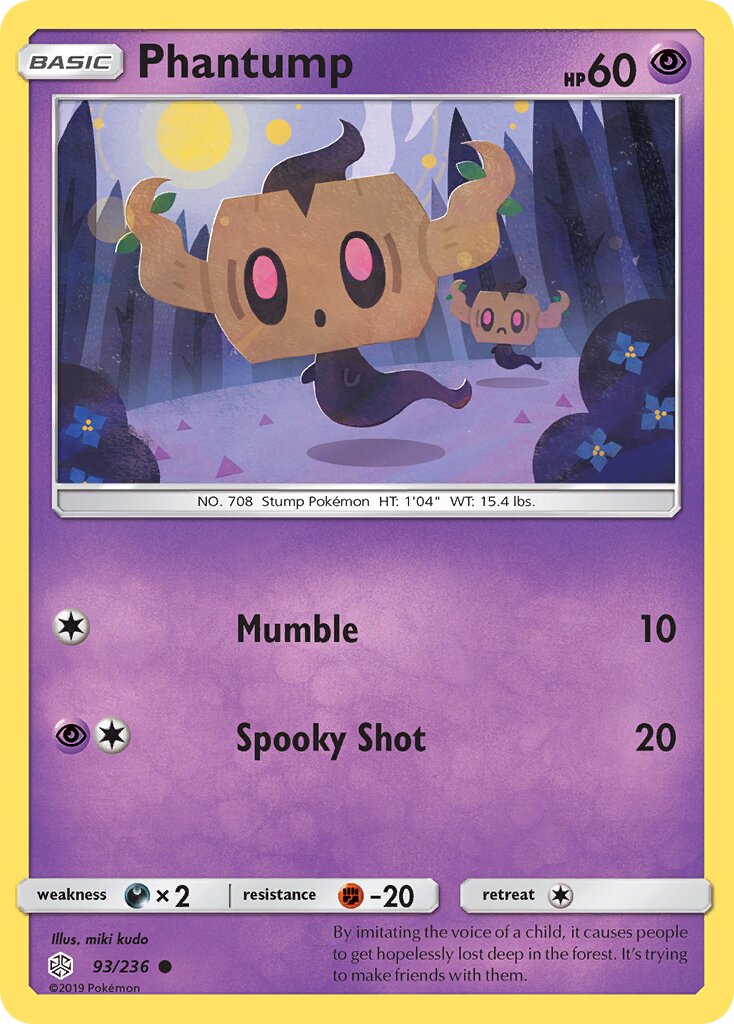 Phantump 093/271 — Cosmic Eclipse (English Pokémon TCG card)