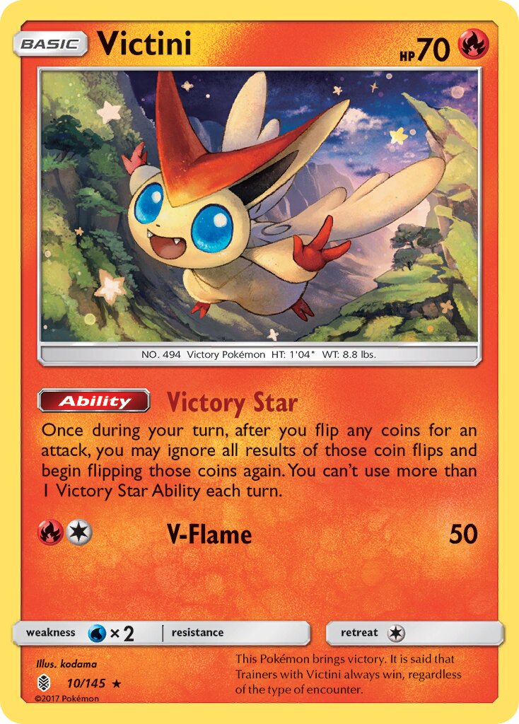 Victini 010/168 — Guardians Rising (English Pokémon TCG card)