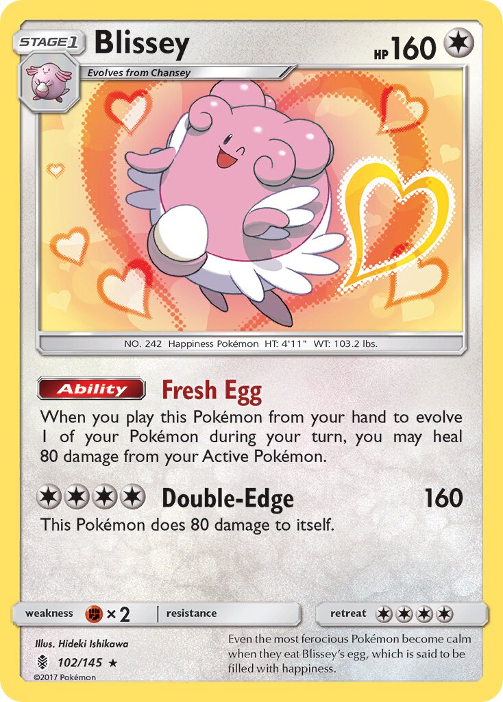 Blissey 102/168 — Guardians Rising (English Pokémon TCG card)