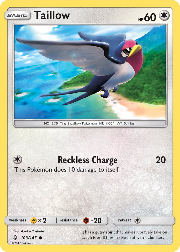 Taillow 103/168 — Guardians Rising (English Pokémon TCG card)