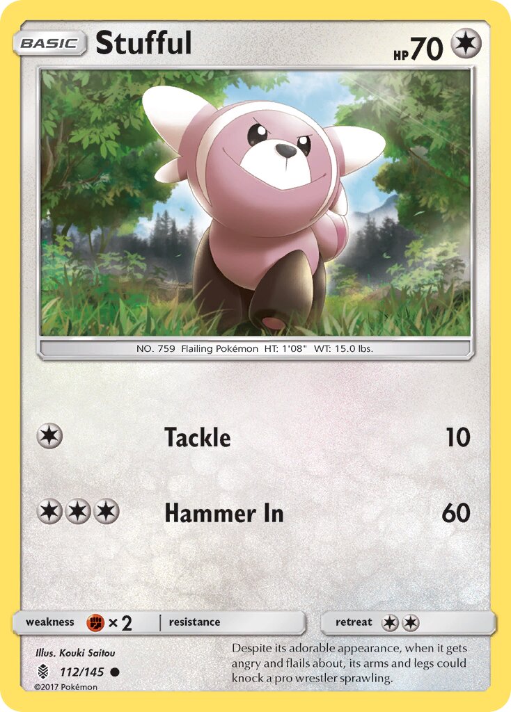 Stufful 112/168 — Guardians Rising (English Pokémon TCG card)