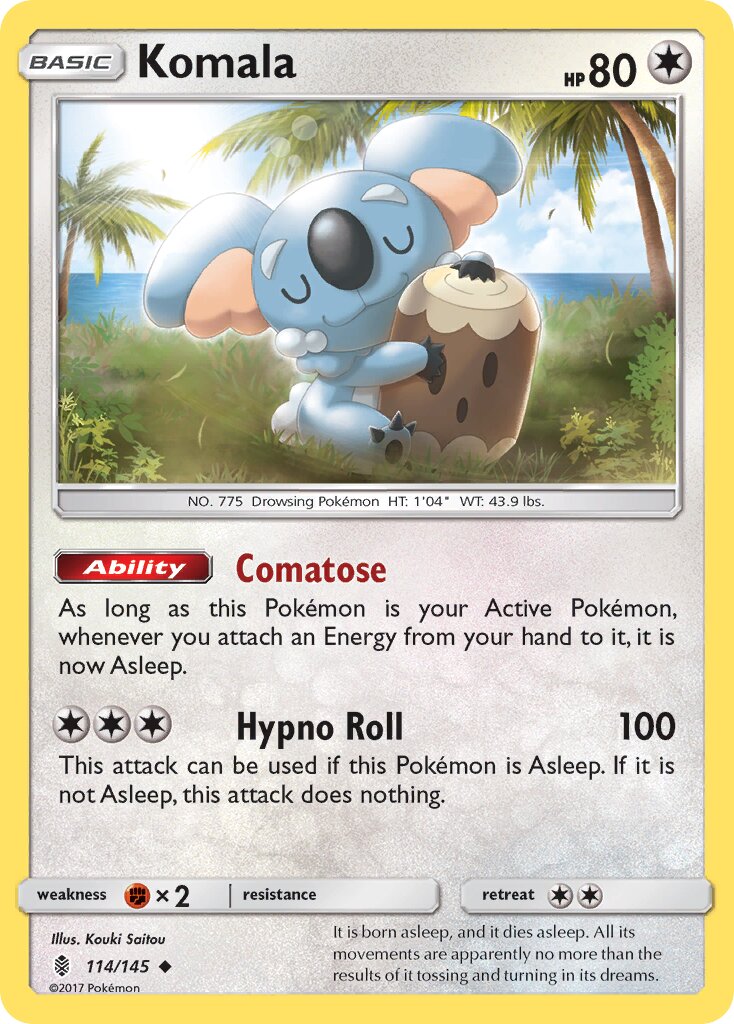 Komala 114/168 — Guardians Rising (English Pokémon TCG card)
