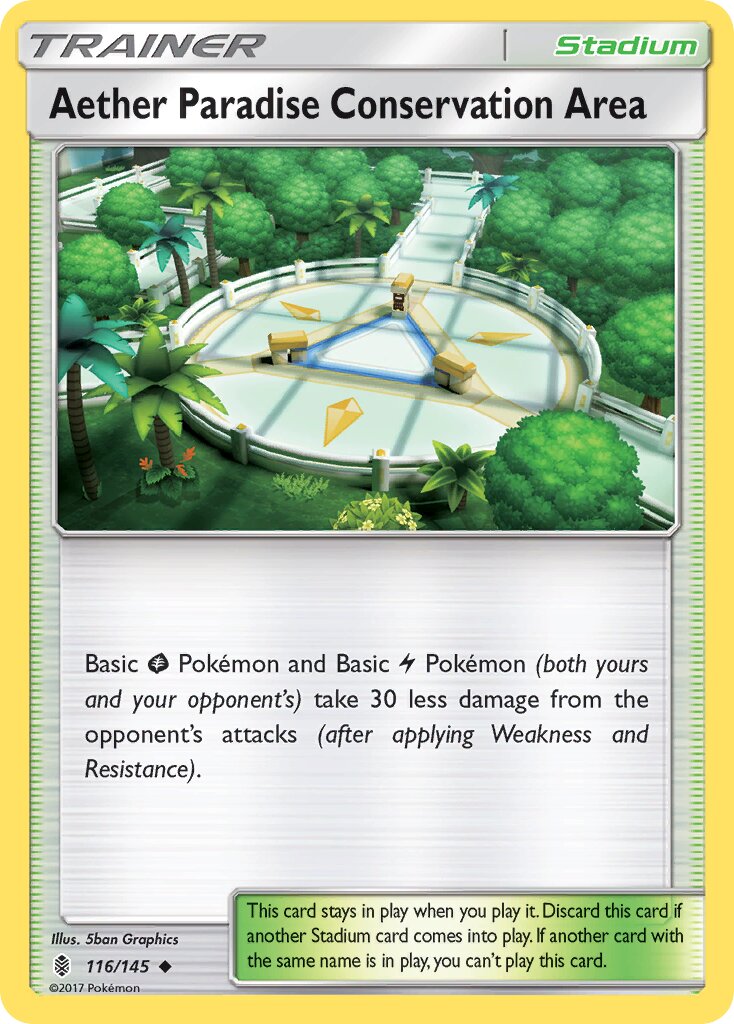 Aether Paradise Conservation Area 116/168 — Guardians Rising (English Pokémon TCG card)