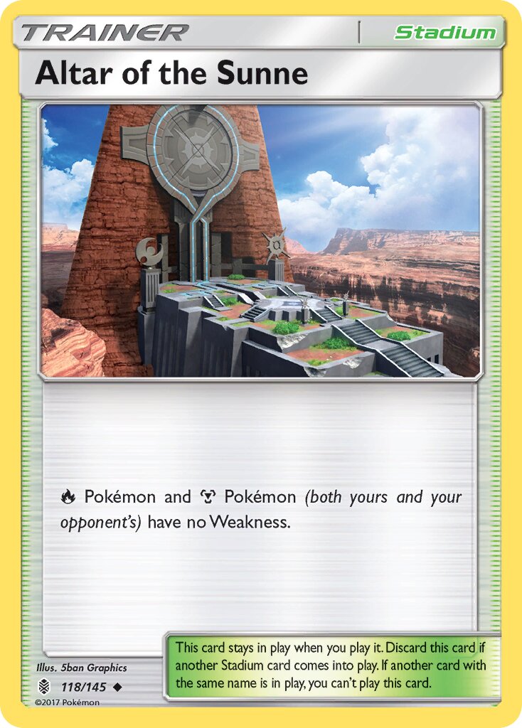 Altar of the Sunne 118/168 — Guardians Rising (English Pokémon TCG card)