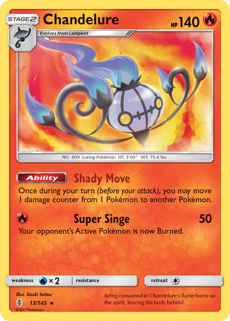 Chandelure 013/168 — Guardians Rising (English Pokémon TCG card)