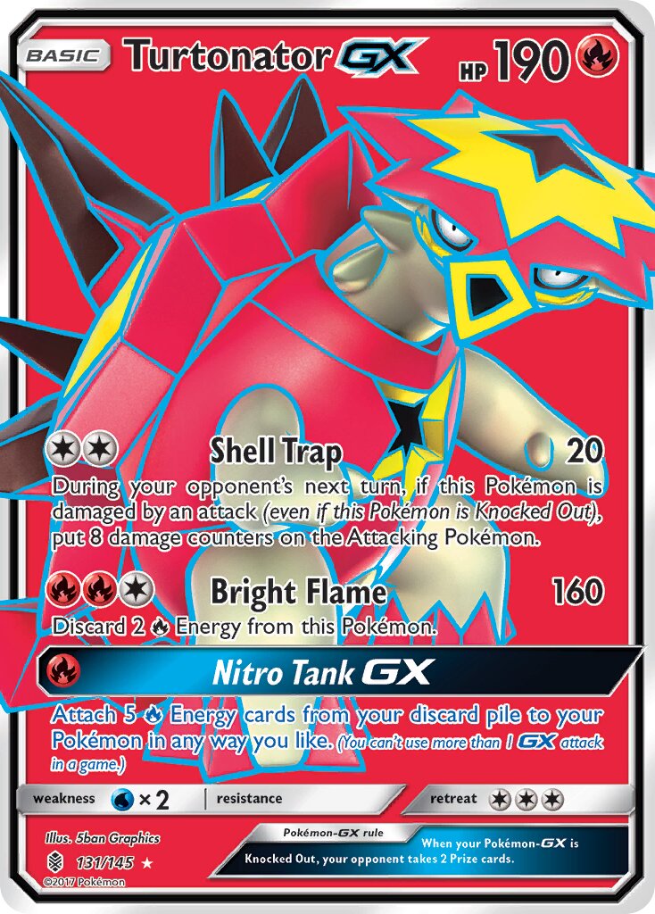 Turtonator-GX 131/168 — Guardians Rising (English Pokémon TCG card)