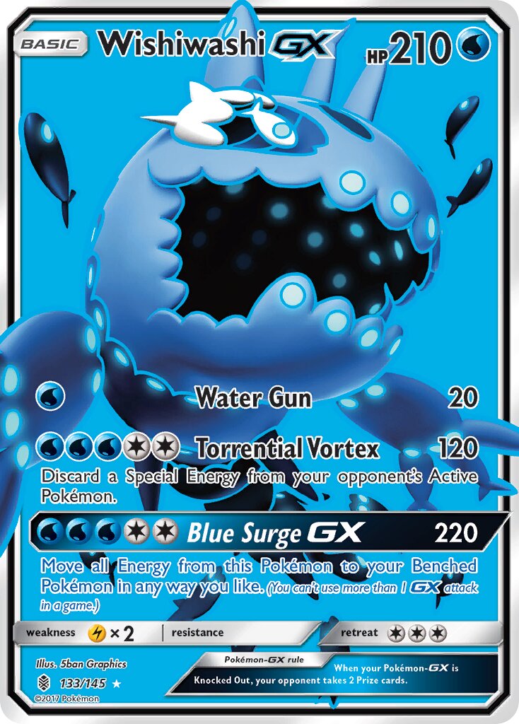 Wishiwashi-GX 133/168 — Guardians Rising (English Pokémon TCG card)