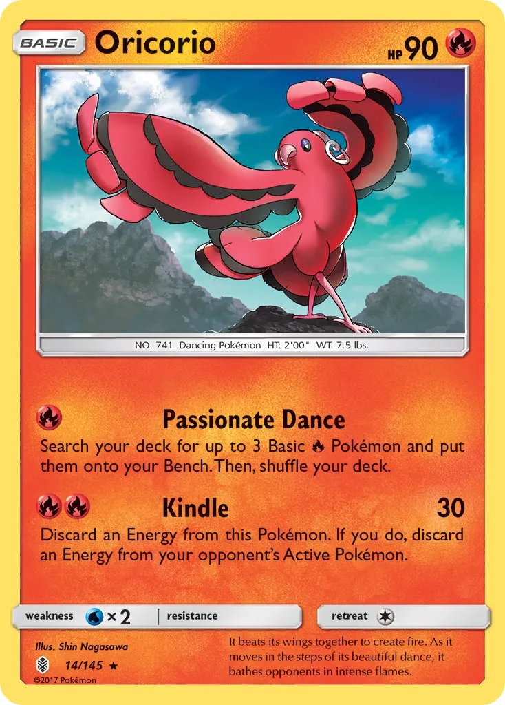 Oricorio 014/168 — Guardians Rising (English Pokémon TCG card)
