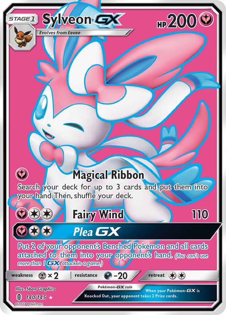 Sylveon-GX 140/168 — Guardians Rising (English Pokémon TCG card)