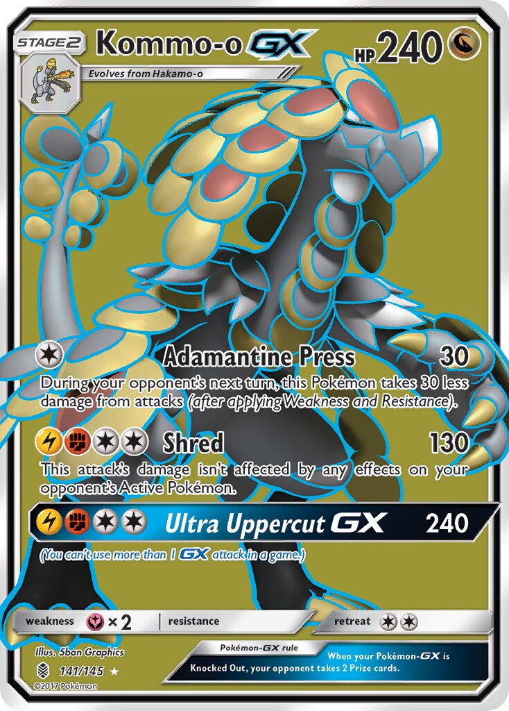 Kommo-o-GX 141/168 — Guardians Rising (English Pokémon TCG card)