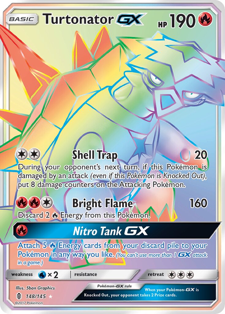 Turtonator-GX 148/168 — Guardians Rising (English Pokémon TCG card)